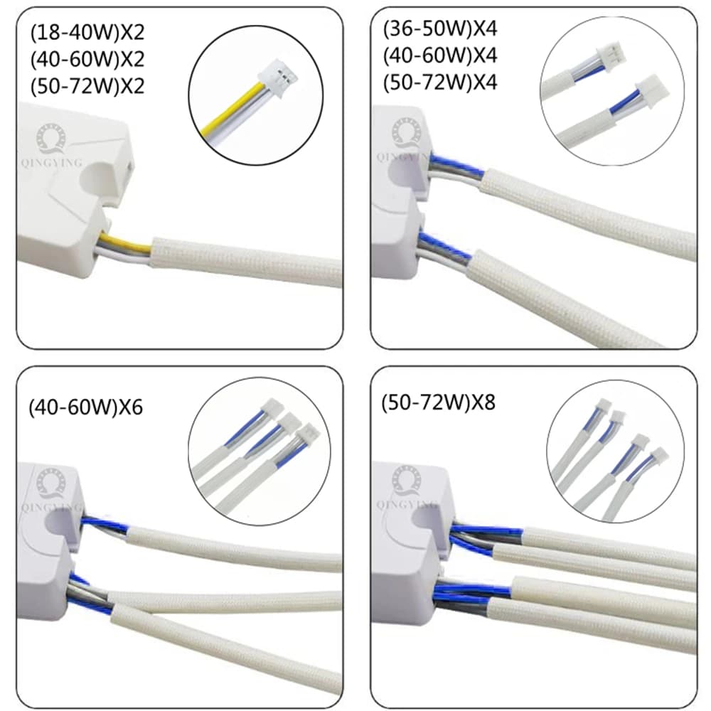Pilote de gradation intelligent avec télécommande RF, AC220V, 2.4G, 18-40W, 36-50W, 40-60W, 50-72W, 