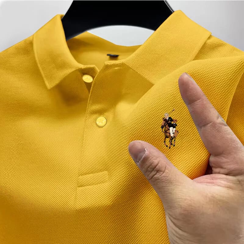 Polo décontracté pour hommes, streetwear d'été, manches courtes, hauts décontractés pour affaires, v