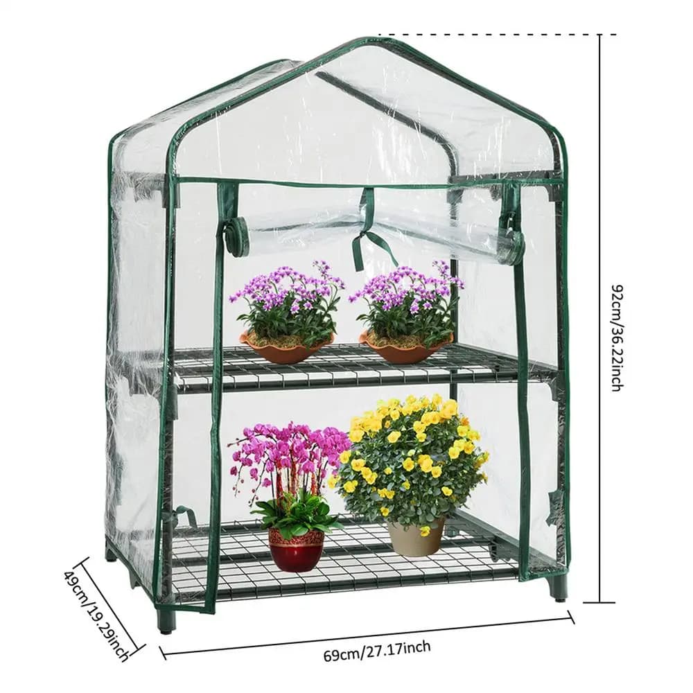 Couverture de maison verte, serre transparente pour plantes, pièces et accessoires durables en PVC, 