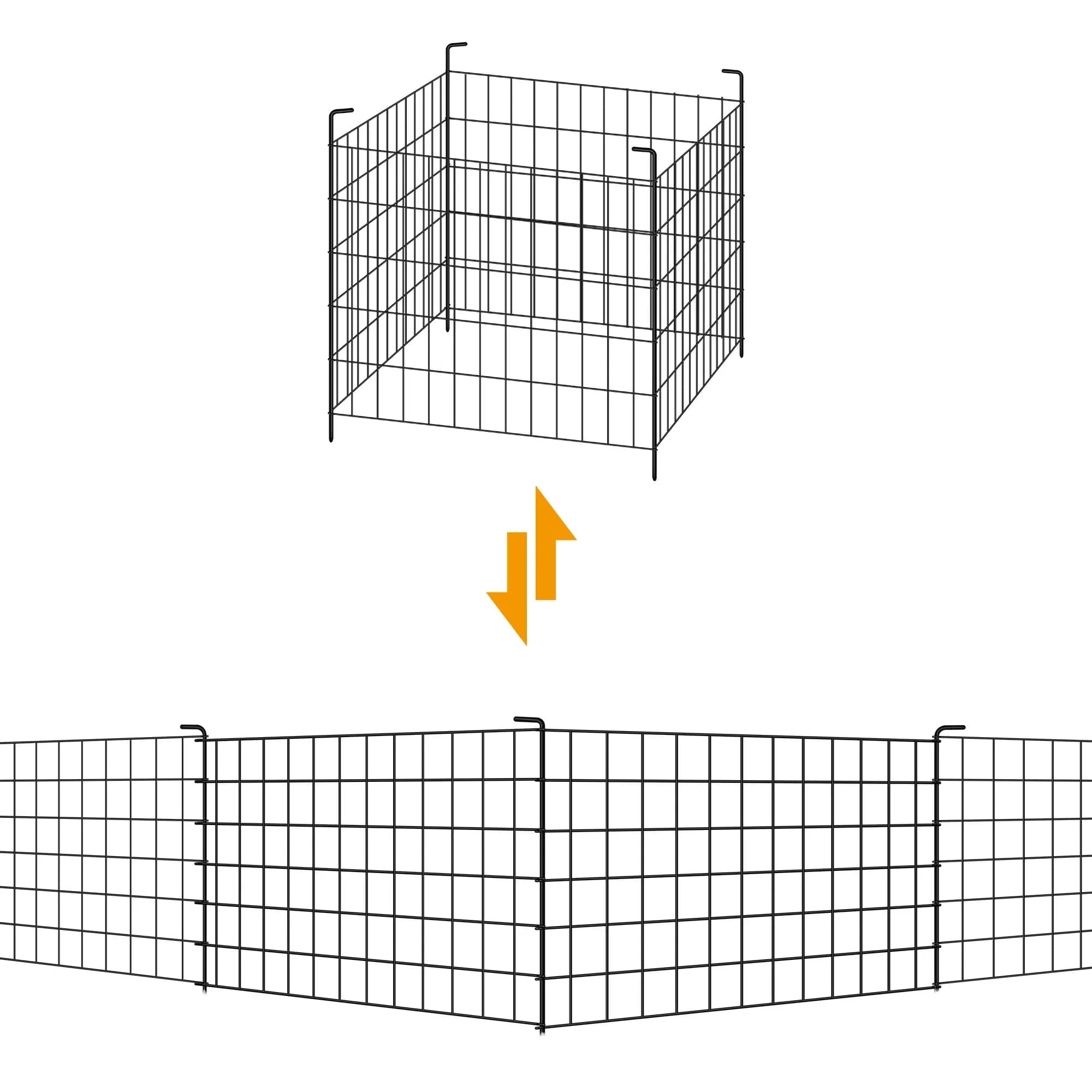 Panneaux métalliques antirouille pour la décoration de jardin, barrière pour animaux, clôture de jar