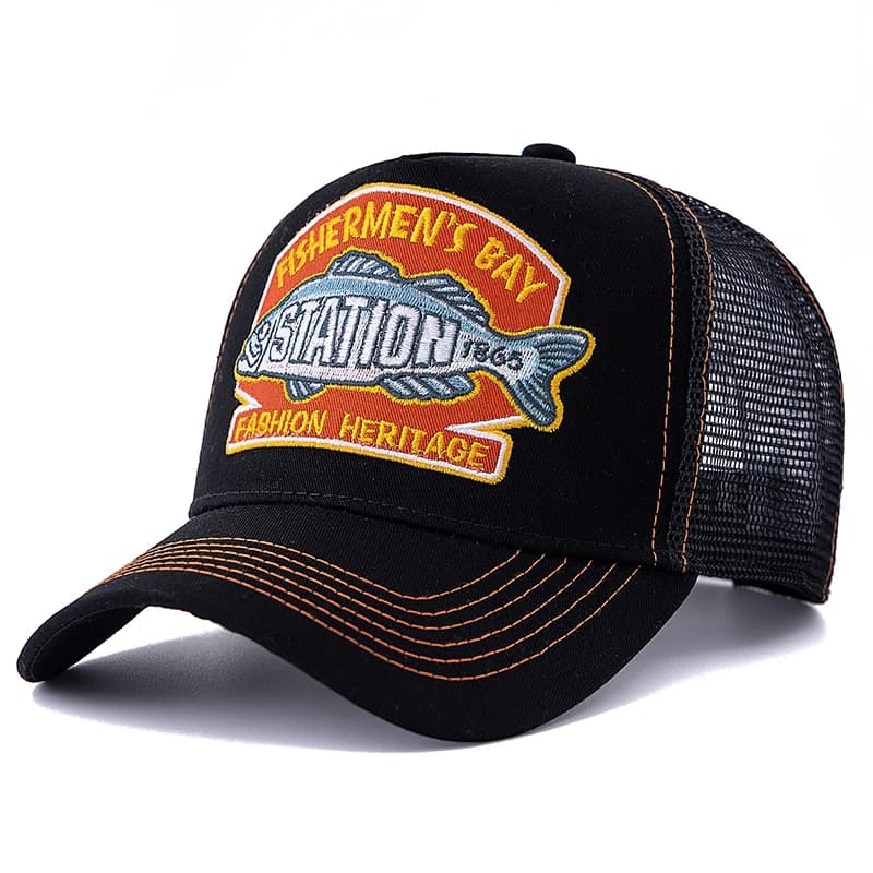 Casquette de pêche d'été unisexe, chapeau de camionneur en maille respirante pour hommes et femmes, 