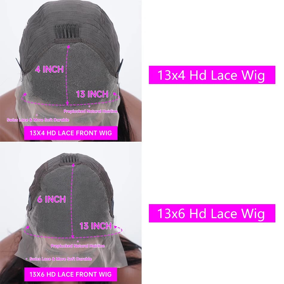 Perruques Lace Front Body Wave 13x4 13x6 40 pouces, densité 200, en cheveux humains, pour femmes