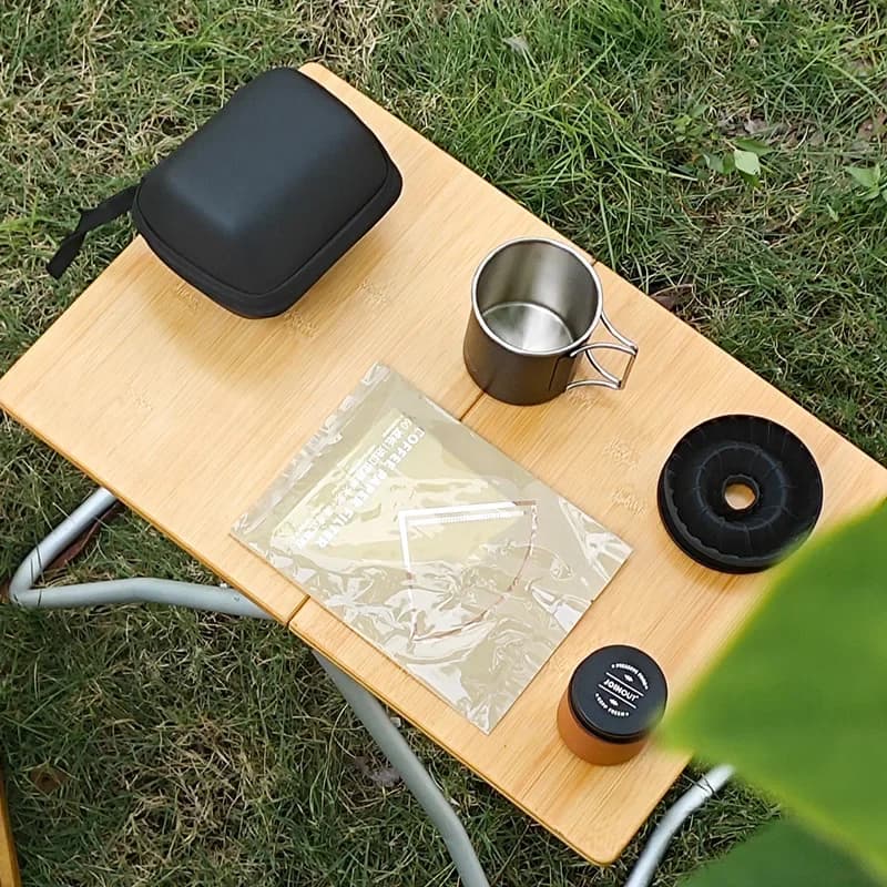 Ensemble de café infusé à la main de voyage, tasse filtrante en Silicone Portable de Camping de tran