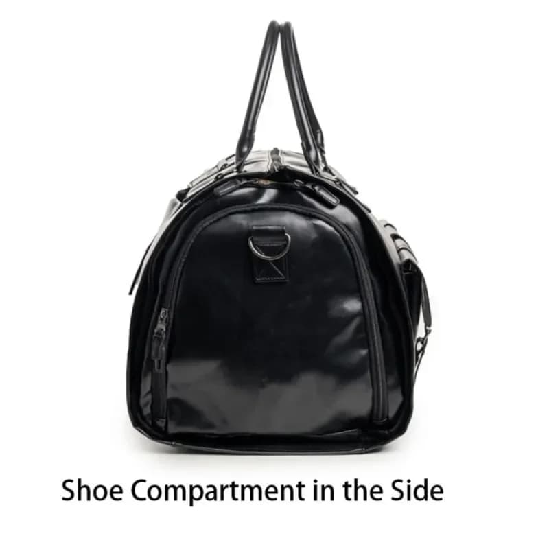 Sac de voyage d'affaires en cuir PU pour homme, grand sac de voyage convertible 2-en-1, imperméable,