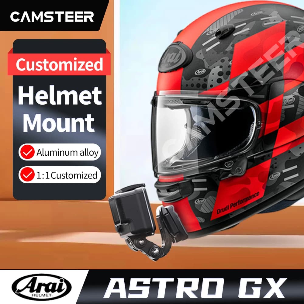 Arai-Menton de casque de moto personnalisé Astro Gx, support pour GoPro hero12 11 10 9 Insta360 tage