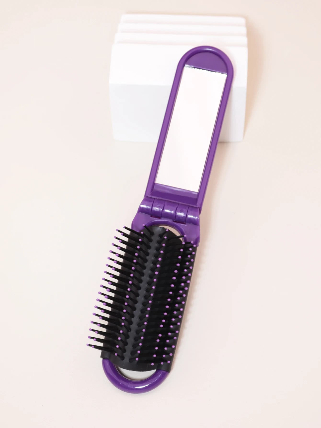 Mini miroir de massage antistatique pliable portable, peigne à cheveux pour fille de voyage avec mir