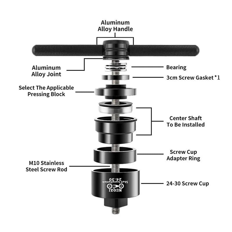 MUQZI-Kit d'outils de vélo, outil d'installation et de retrait rapide astronomique, pour BB86/BB30/B
