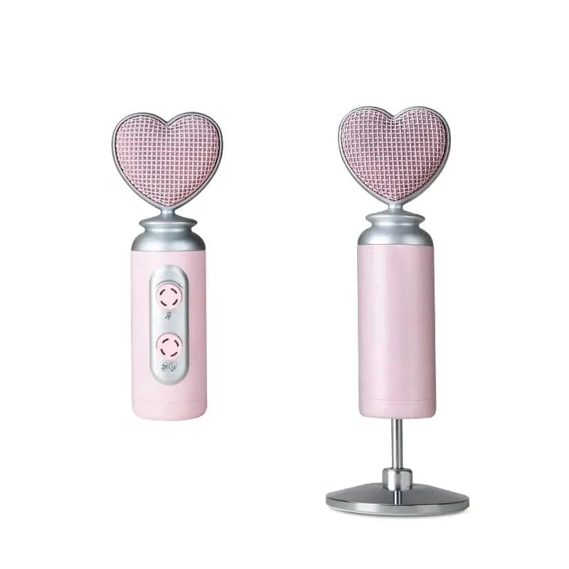 Microphone à condensateur rose professionnel à réduction de bruit USB pour téléphone portable