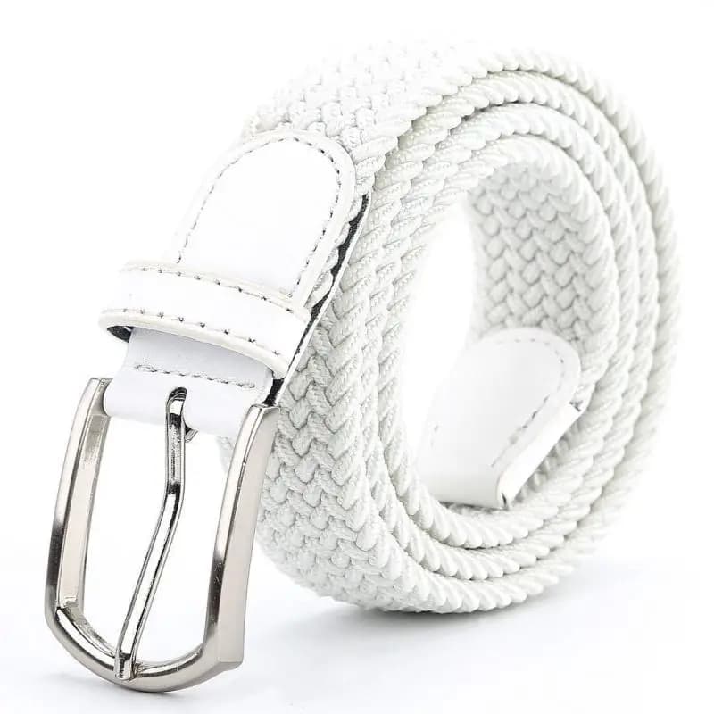 Ceinture de luxe en cuir pour hommes et femmes, 110cm, 2024, blanc, gris, haute, boucle, élastique t