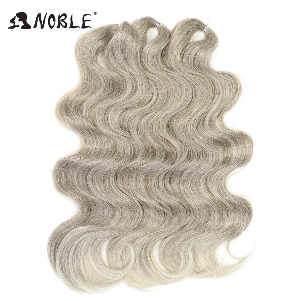 Tresses synthétiques ondulées au crochet-Noble, extensions de cheveux blonds ombrés, queue de cheval