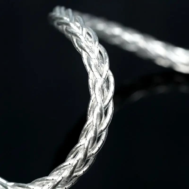 XINHS-Câble de mise à niveau pour écouteurs, plaqué argent, palladium, haute pureté, 8 brins, S06