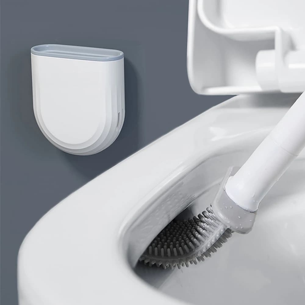 Brosse de Toilette Murale en Silicone avec Support à vaccage Rapide, Outil HOTool pour Livres
