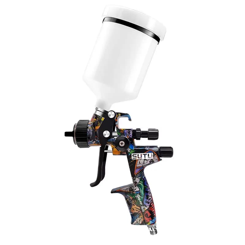 Sutu 5800 pistolet de pulvérisation pneumatique 1.3mm buse de pulvérisation en acier inoxydable Pot 