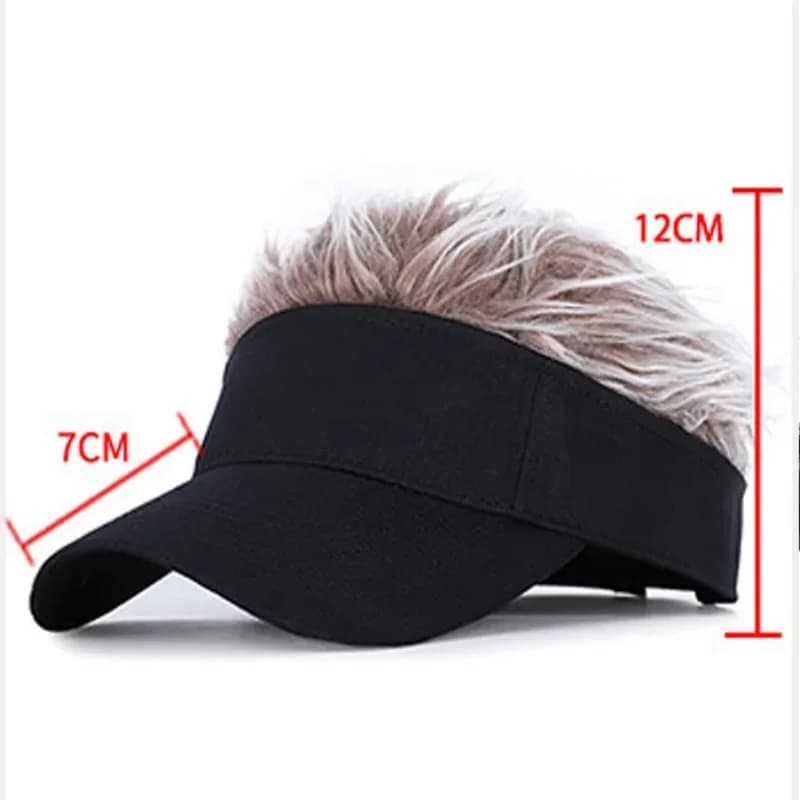 Casquette de Baseball synthétique courte pour hommes, perruque à pointes, faux cheveux, pare-soleil 