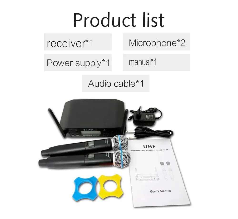 Collection AliExpress Le système de microphone sans fil uhf professionnel GLXD4 G-MARK, micro à la m
