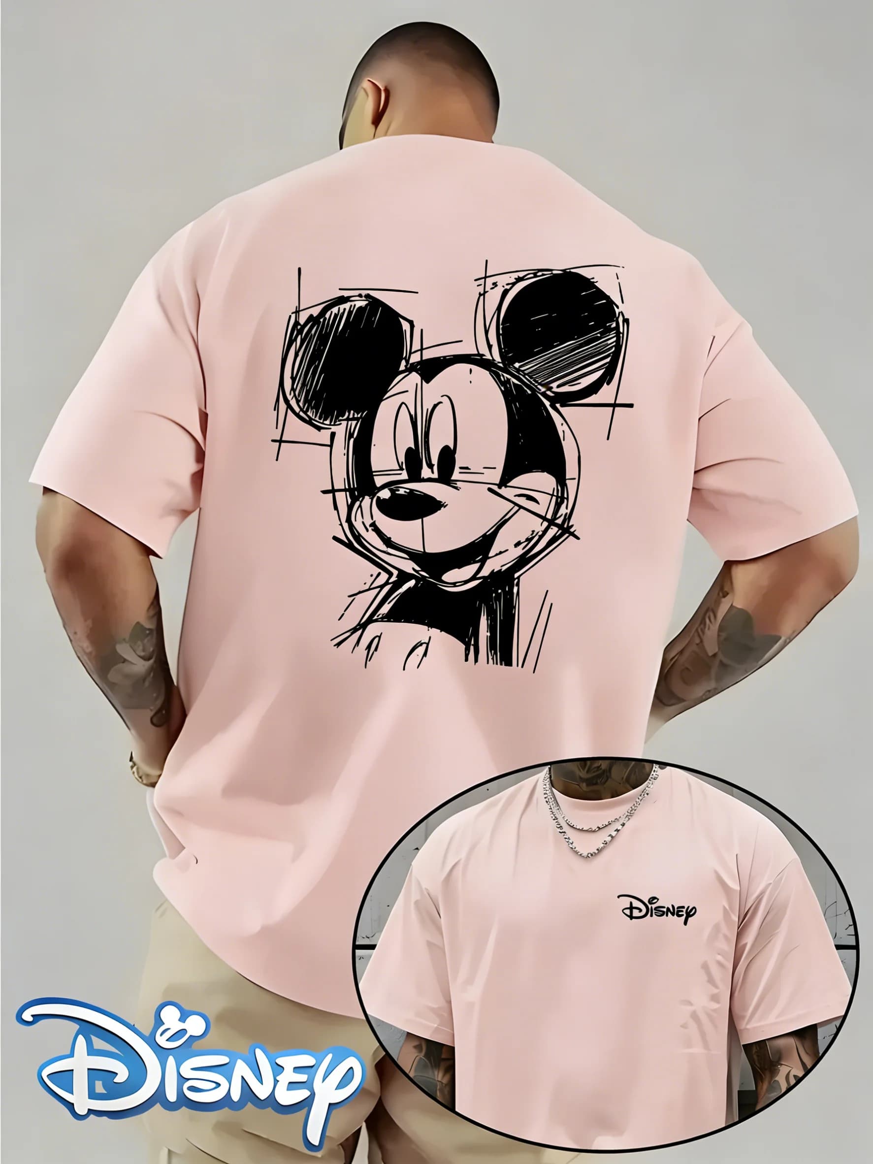 T-shirt imprimé dessin animé Disney Mickey, Harajuku, ample et décontracté, Y2K, manches courtes, en