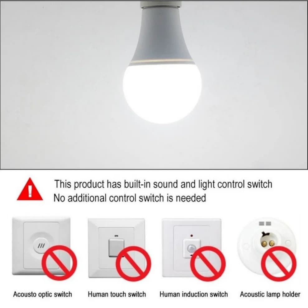 LDHLM – ampoule à capteur du crépuscule à l'aube, E27, 5W, 7W, 9W, 12W AC, 110/220V, 85-265V, lumièr