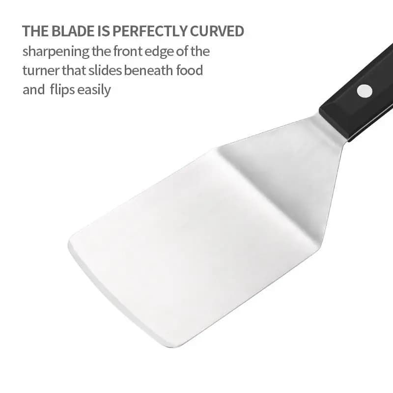 Spatule de plaque en acier inoxydable, tourneur de crêpes, Hamburger, Smasher, grattoir, tourneur de