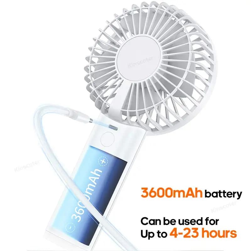 Nouveau ventilateur personnel portatif Mini ventilateur portatif USB 3600mAh Mini ventilateur Rechar
