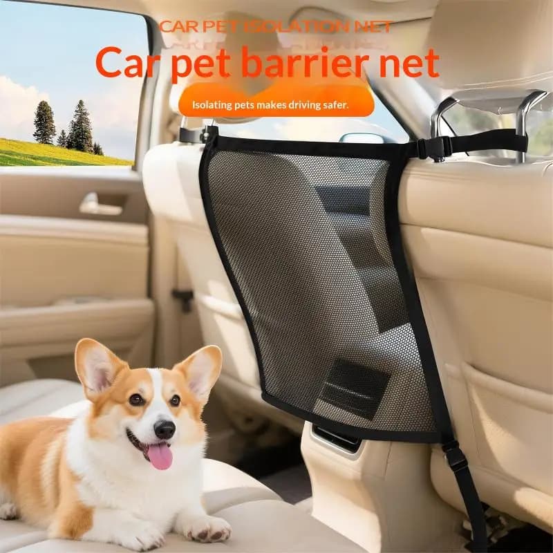 Barrière pour chien de grande taille pour voiture, filet de sécurité réglable en maille, protection 