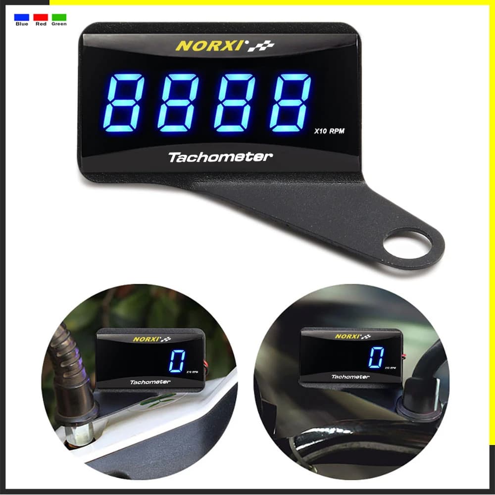 Moto Mini RPM mètre numérique carré LCD affichage moteur tachymètre tachymètre jauge pour BMW YAMAHA