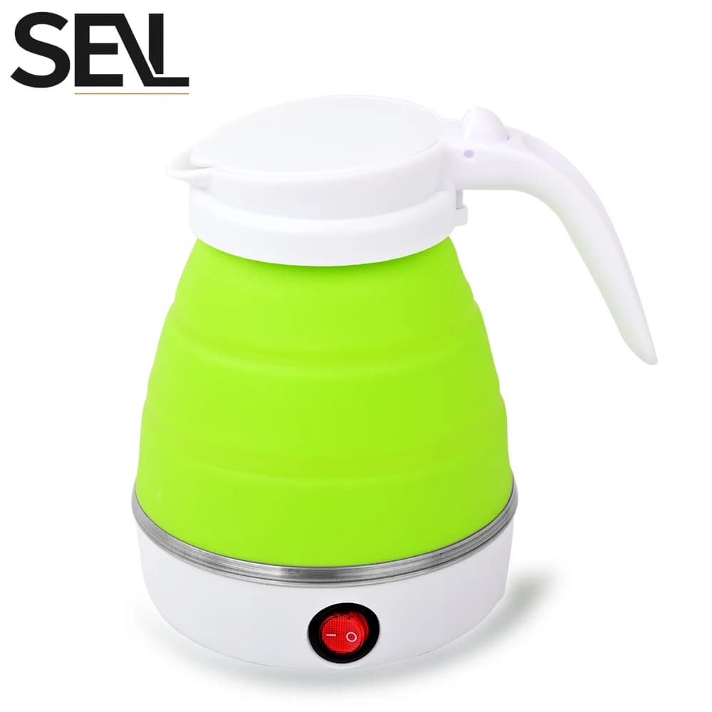Mini bouilloire électrique pliable 0,6 l, bouilloire électrique portable, chauffe-eau domestique de 
