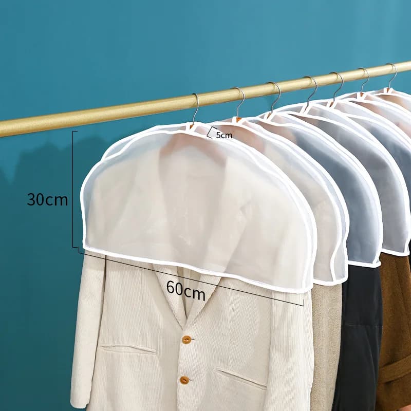 1-40 pièces Semi-paquet vêtements housse anti-poussière EVA imperméable Transparent costume manteau 