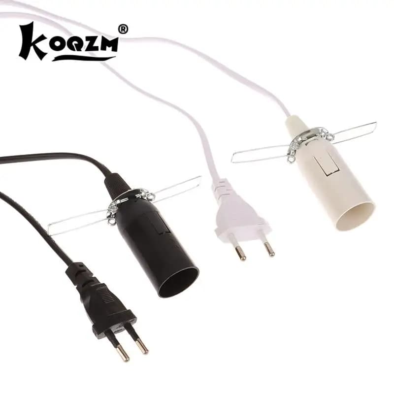 Base de lampe à douille E14 avec fil de commutation, support de suspension d'ampoule LED, suspension
