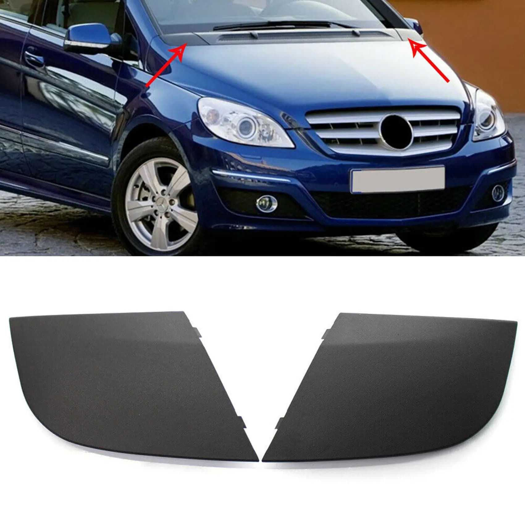 Couvercle de capot latéral de vidange d'eau de pare-brise avant A1698300275, pour Mercedes Benz W245