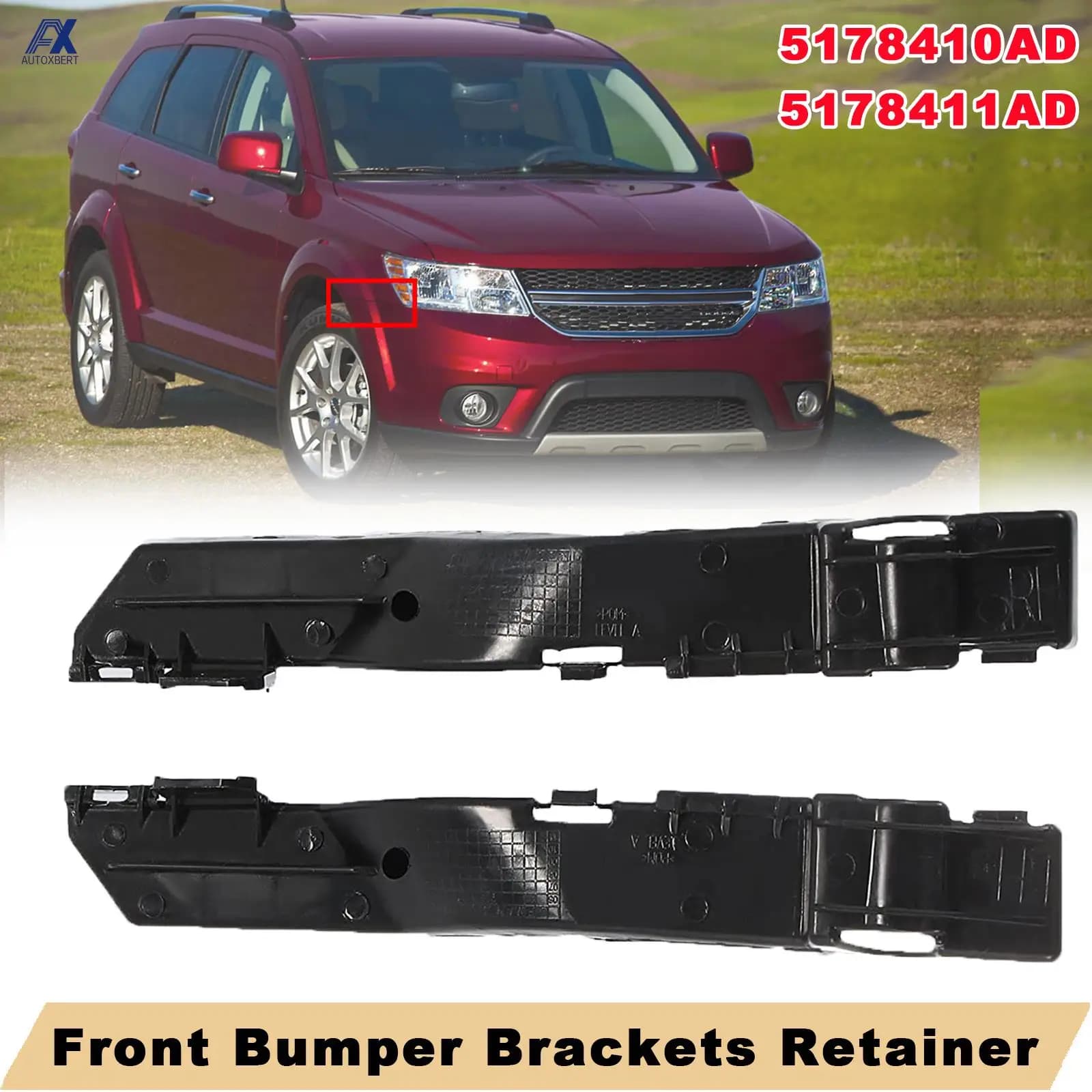 Support de retenue de pare-chocs avant de voiture, paire d'espacement gauche droite, Support de mont