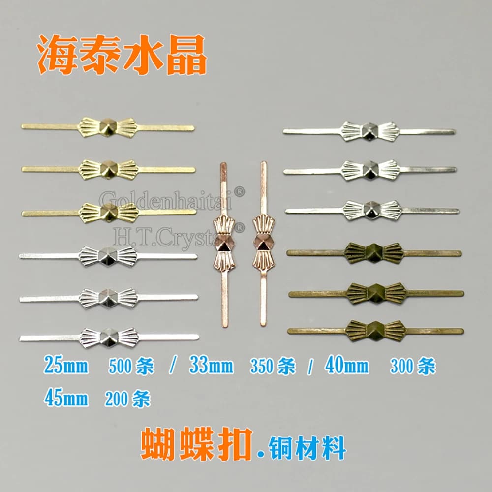 150 pièces 25/33/45mm broches boucles métalliques papillon noeud papillon connecteurs bricolage pour