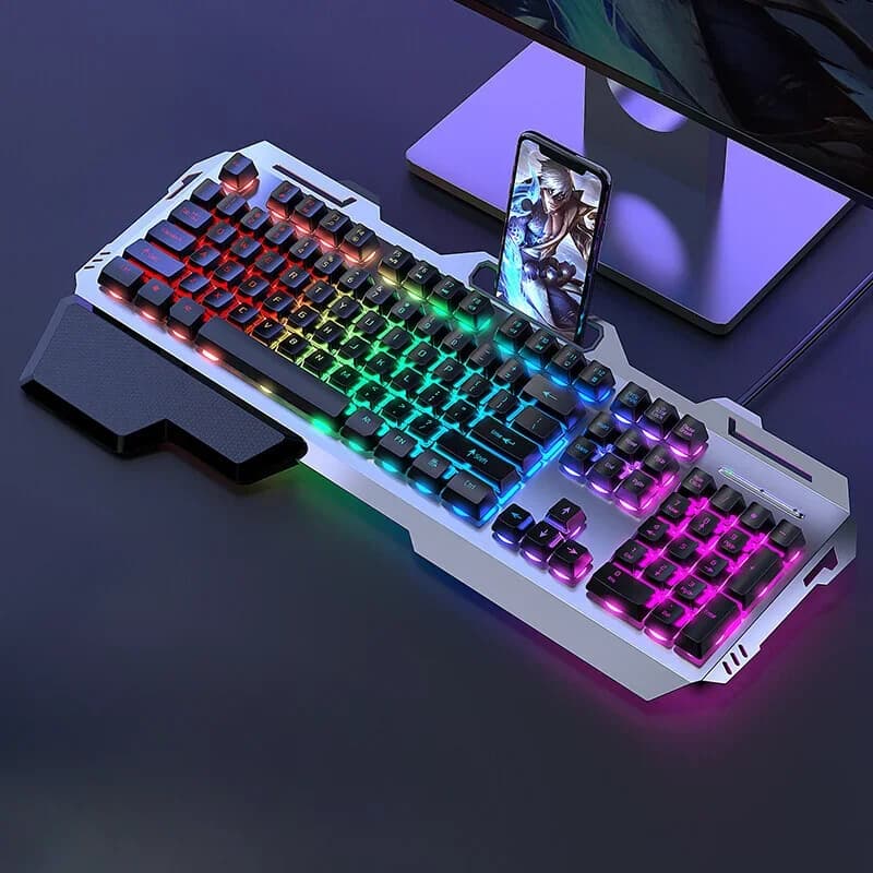 Ensemble de clavier de jeu filaire USB, rétro4.2, ordinateur portable, PC, ordinateur avec support d