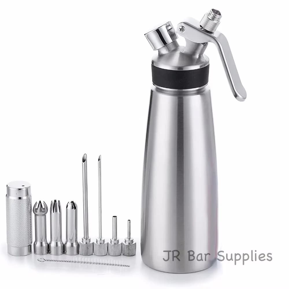 Distributeur de crème fouettée en acier inoxydable 100%, fouet professionnel, 1 pinte, 500ml, ensemb