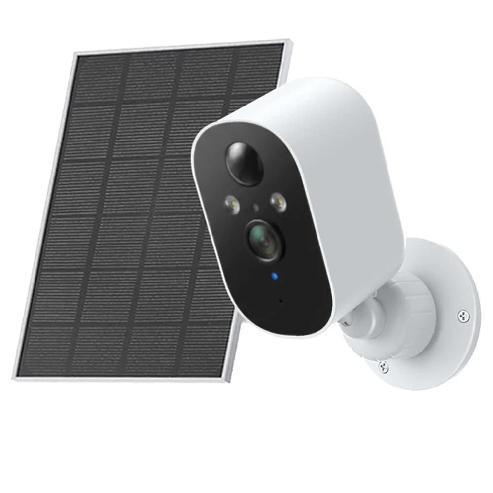 Caméra de sécurité solaire 2K, sans fil, WiFi, détection humaine, caméra IP, étanche, alimentée par 