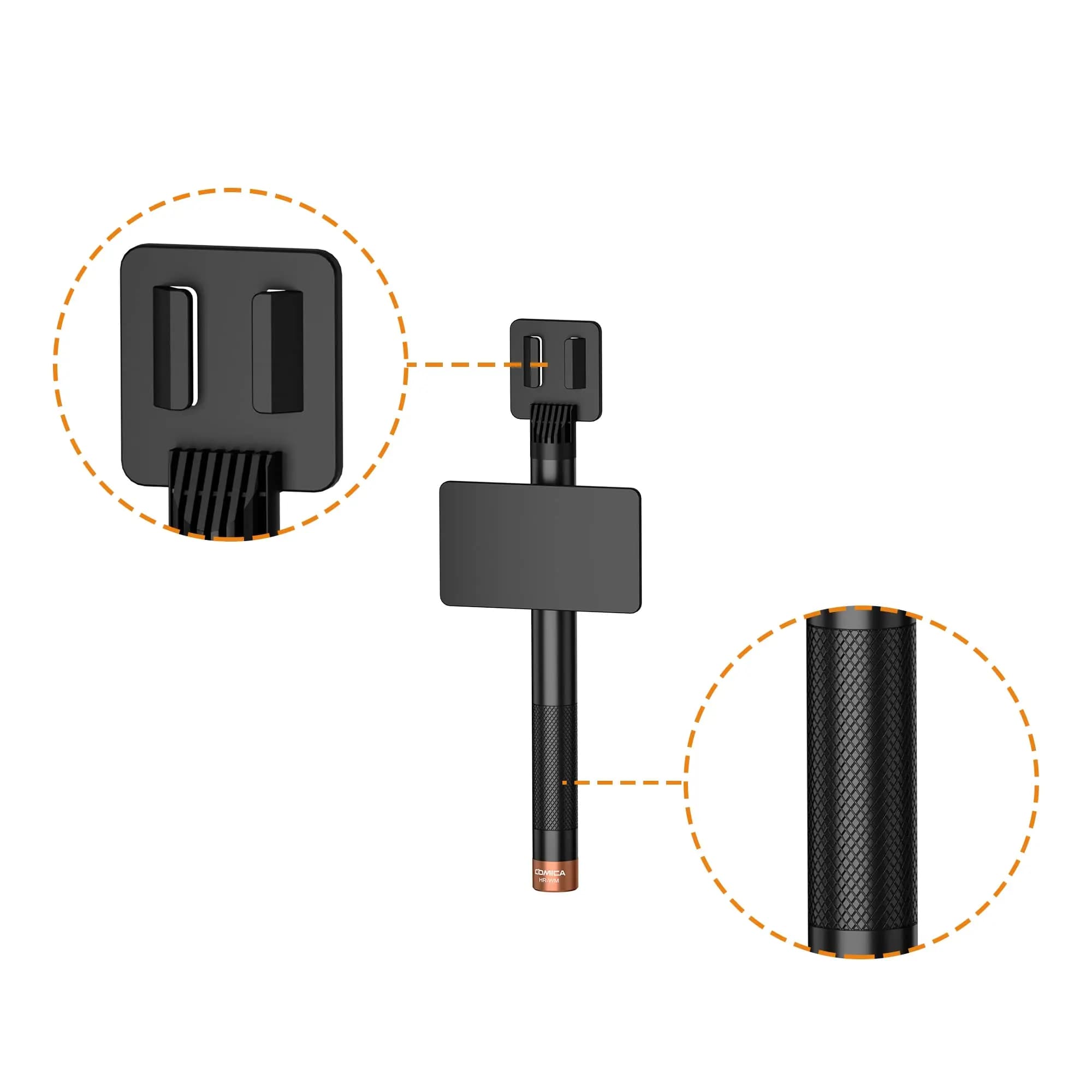 Adaptateur portable HR-WM pour microphone sans fil Rode Wireless GO/BoomX-D/D Pro/BoomX-U pour repor