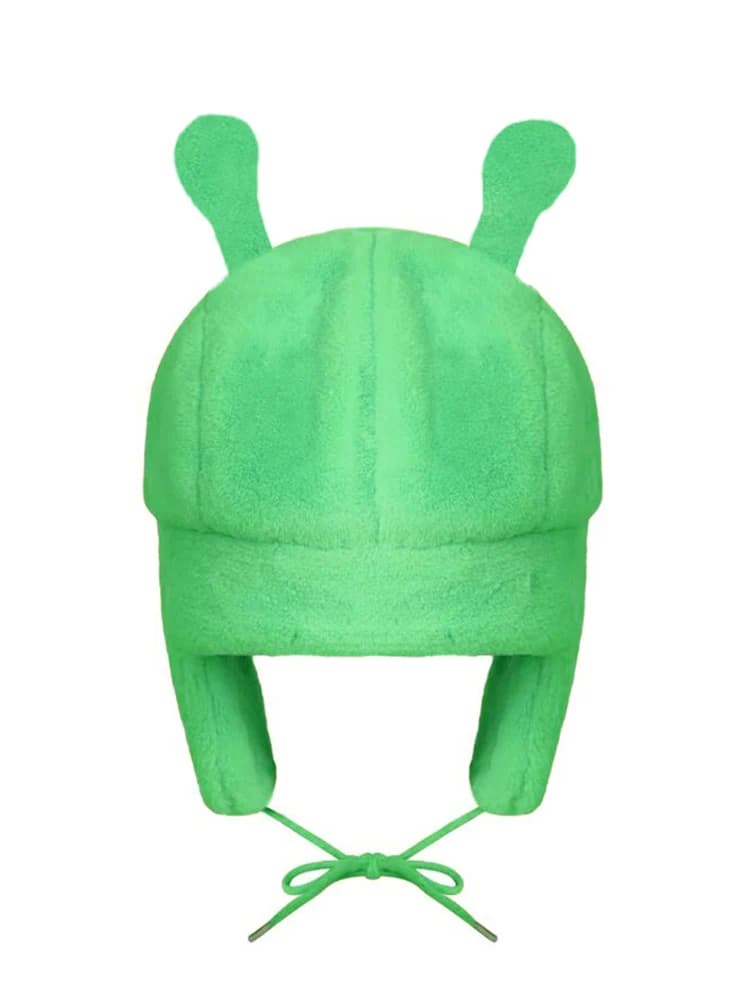 Chapeau en peluche extraterrestre vert pour enfants, chapeau Ushanka, casquette Anime de dessin anim