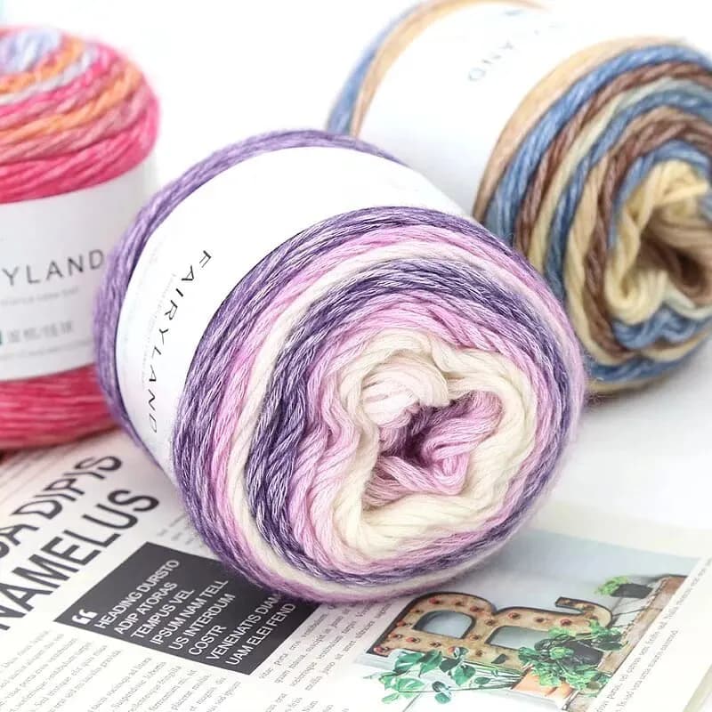 Fil arc-en-ciel nickel é, adapté au crochet de bricolage, pulls chauds, écharpes, chapeaux, châles, 