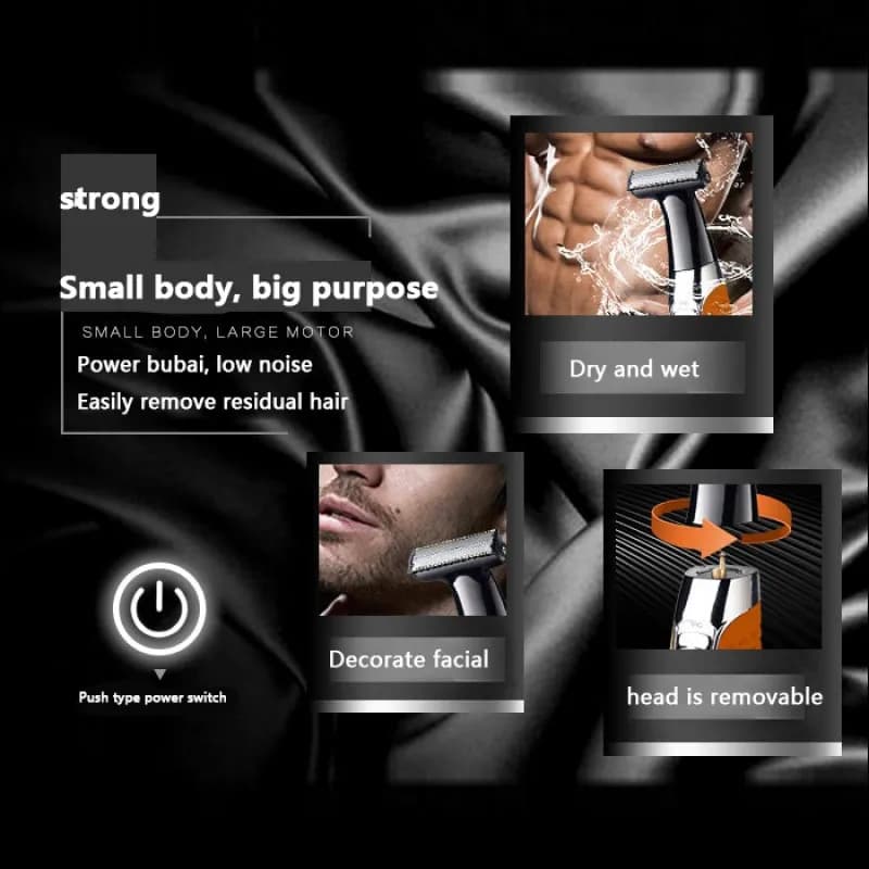 Kemei rasoir électrique professionnel pour hommes tondeuse à barbe rechargeable rasoir étanche toile