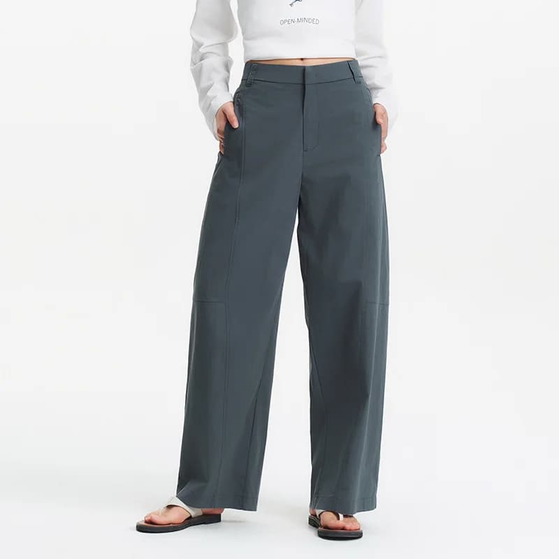 Pantalon Femme Semir Tissé 2026 Coupe Ample Jambe Large Fluide et Confortable Style Urbain Décontrac