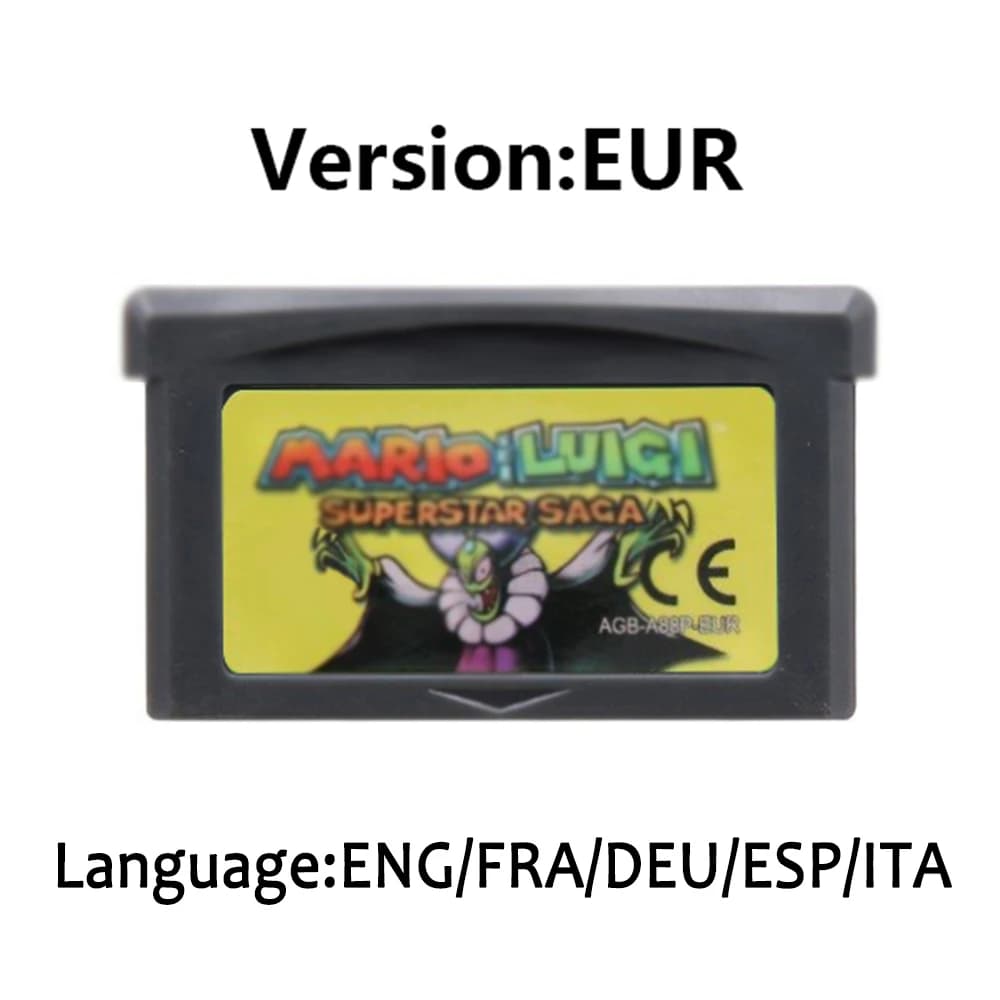 Cartes de jeux Mario GBA, Version européenne et américaine, cartouche de jeu GBA, Console de jeu vid