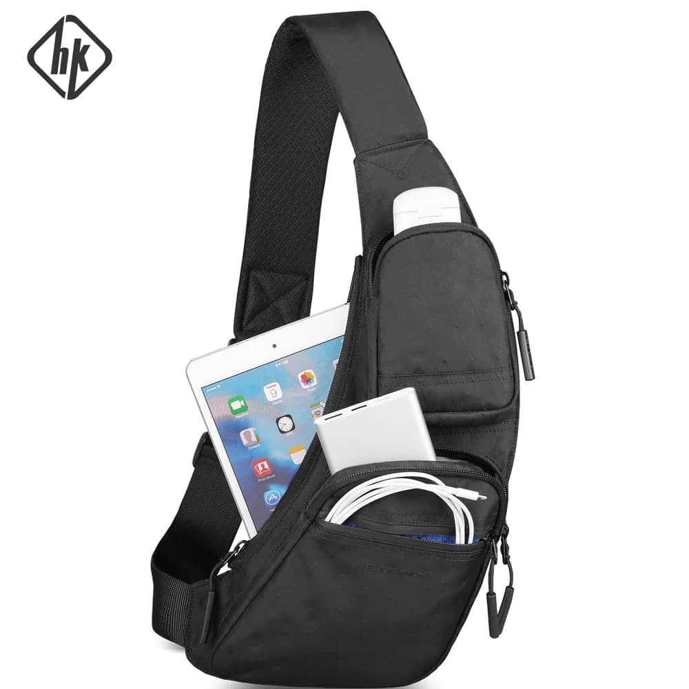 HcanKcan Sac à bandoulière décontracté pour homme léger et imperméable en tissu X-Pac Sac à bandouli