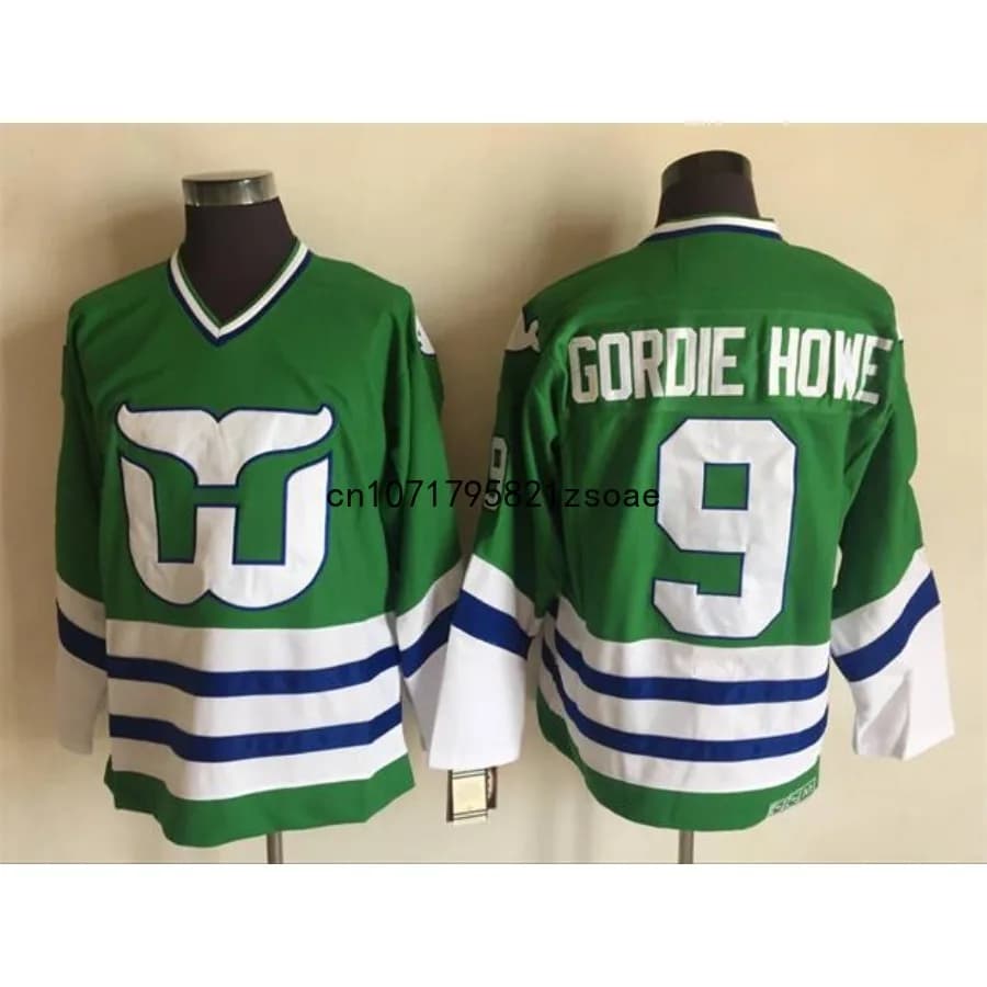 Maillot Ron Francis Maillot de hockey des Whalers de Nouvelle-Angleterre 9 Maillot Gordie Howe Améri
