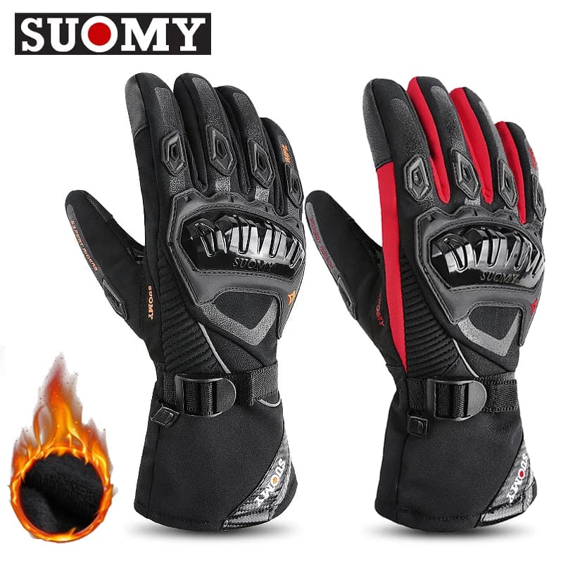 Suredépensé-Gants de moto coupe-vent et imperméables pour hommes, gants d'équitation de moto, écran 