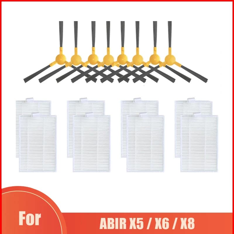 Accessoires pour aspirateur robot ABIR X5 / X6 / X8 Genio Navi N600, brosse latérale à 3 bras, filtr