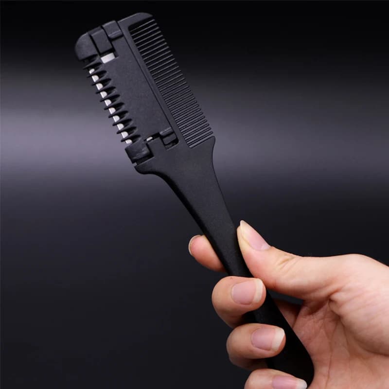 Peigne de coupe de cheveux, brosses à cheveux avec lames de rasoir, tondeuse à cheveux, outils aminc