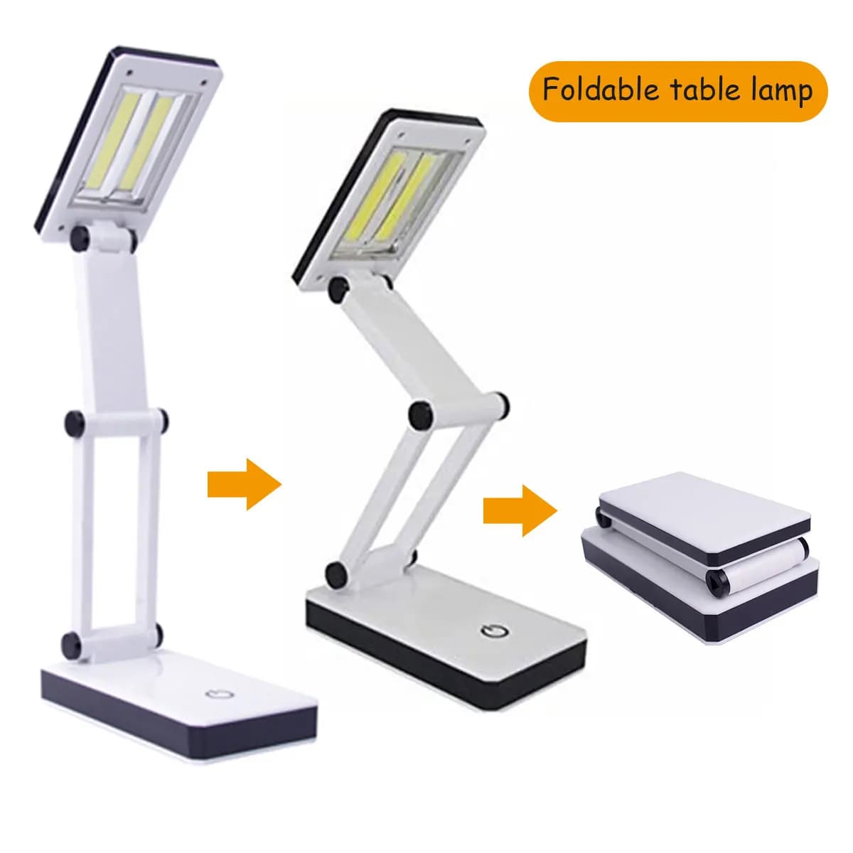 Lampe de bureau pliable lampe de lecture compacte 120Lumens COB lampe de Table USB/alimenté par batt