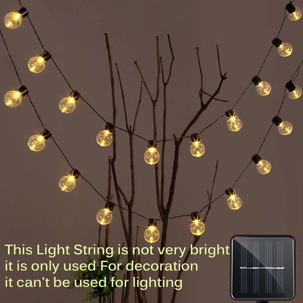 5/7/12M Led Globe solaire fée chaîne lumières guirlande de noël rue mariage ampoule lampes en plein 