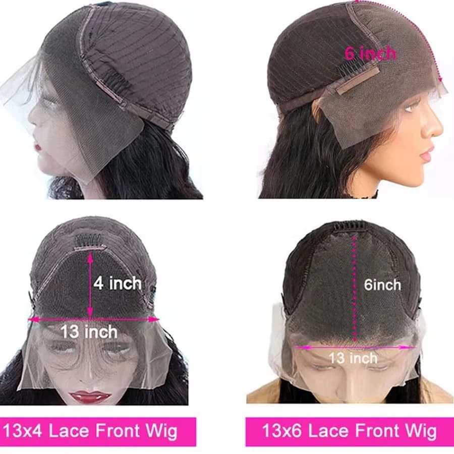 Perruque Lace Front Wig naturelle malaisienne, cheveux naturels, noir naturel, pre-plucked, densité 