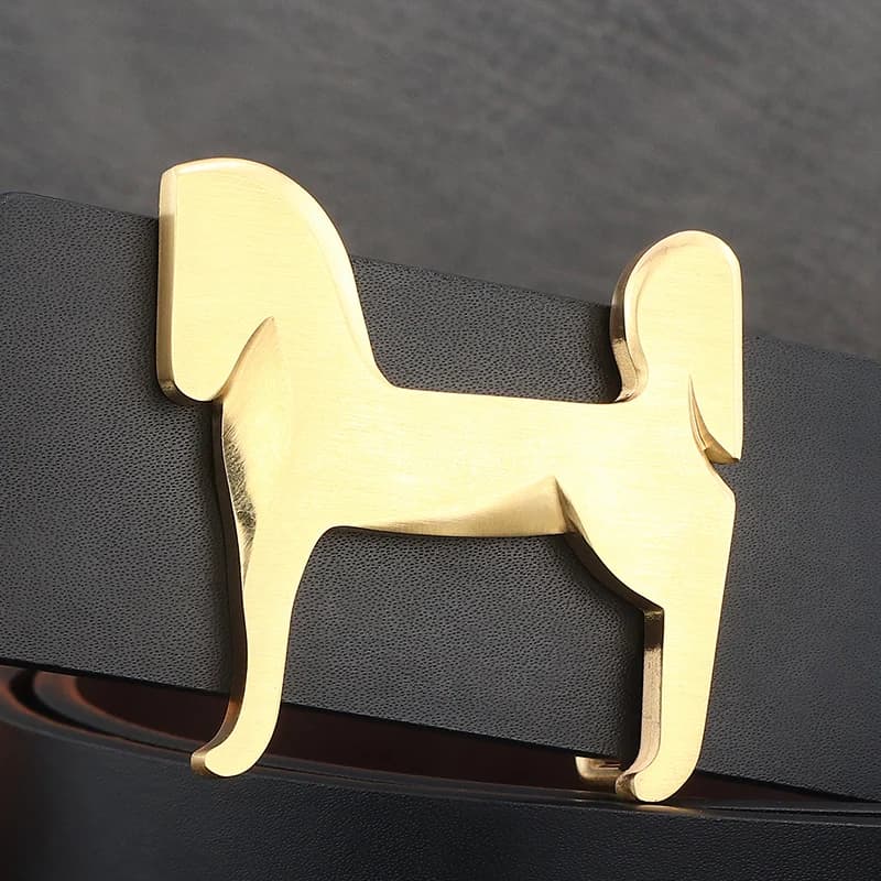 Haute qualité en acier inoxydable cheval glisser boucle hommes ceintures 3.8 cm de large en cuir vér