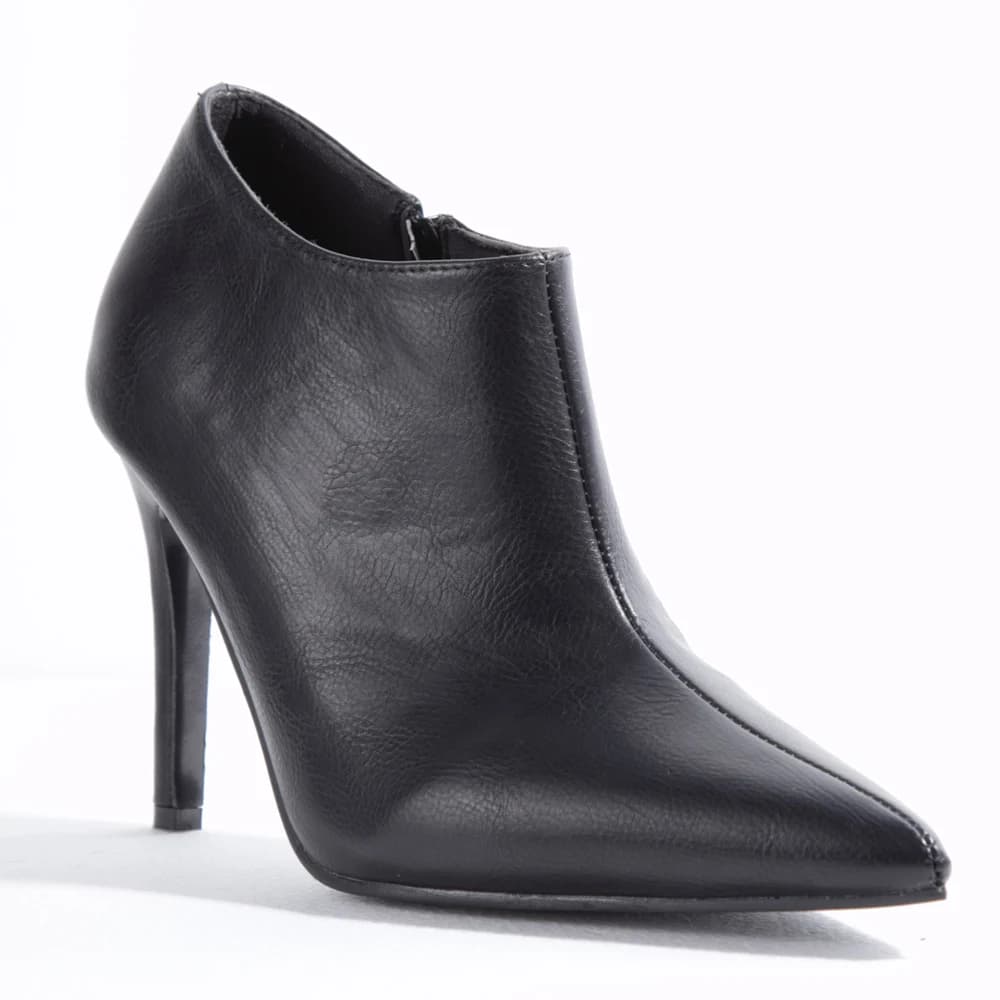 Bottines à talons hauts et fins de 10CM pour femmes, chaussures à bout pointu avec fermeture éclair 